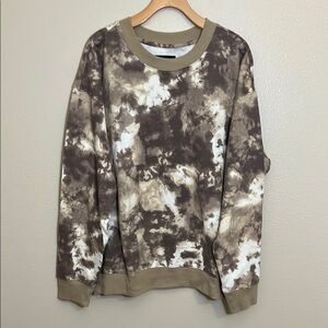 NWT Original Use Brown Tie Dye Crewneck Sweatshirt
